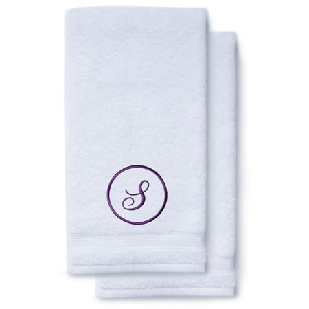 

Monogrammed Hand Towels for Bathroom Kitchen Makeup | Personalized Gift for Wedding-Bridal | Custom Luxury Turkish Towel | Spa Collection Oversized 16 X 30 Inch Set of 2