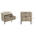 thumbnail image 3 of DUMBO 2.0 Nightstand from Engineered Wood in Rustic Gray - Set of 2, 3 of 11