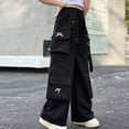 thumbnail image 5 of JLMSPLWG Girs Cargo Pants Kids Patchwork Harem Trouser Girl Boyfriend Aesthetic Pantalones Teens Cool Y2k Retro Outfits Toddler Girl Clothes, 5 of 7