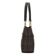 MKF Collection Braylee M Signature Womens Tote Bag, Functional Purse Handbag by Mia K - Black