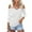 White, variant on New Summer Oversize 3/4 Sleeve Shirts for Womens 2024 Fashion Solid Color V-Neck Pullover Strapless Tops Shirts Blouse