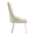 thumbnail image 6 of Inspired Home Gideon Linen Acrylic Leg Dining Chair Set of 2, Cream White, 6 of 9
