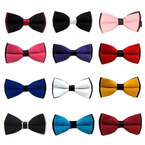 12 PCS Men Pre-tied Bow Tie Tuxedo Adjustable Wedding Party Prom Necktie Bowtie