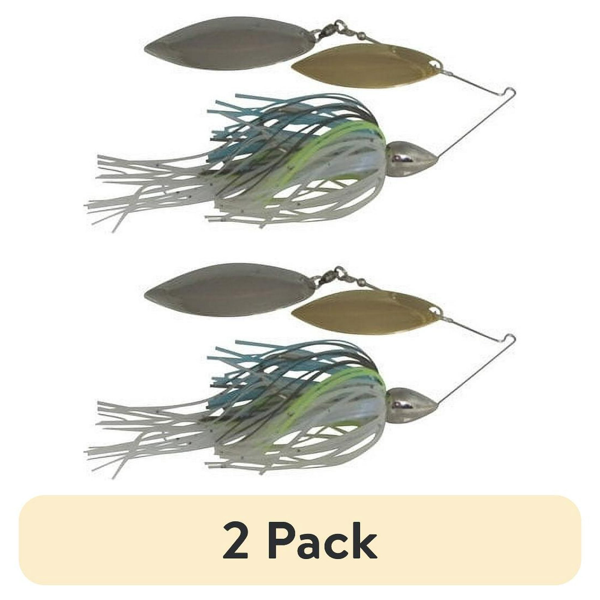 (2 pack) War Eagle Nickel Frame Double Willow Spinnerbaits Sexxy Shad 3/8 oz.