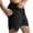 Black, variant on Dagugfen Gym Mens Shorts Drawstring Mid Waist Lightweight Workout Cropped Pants with Zipper Pockets