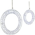 thumbnail image 4 of Northlight LED Lighted Hanging Christmas Wreath Decorations - 18" - Set of 2 - Cool White Lights, 4 of 7
