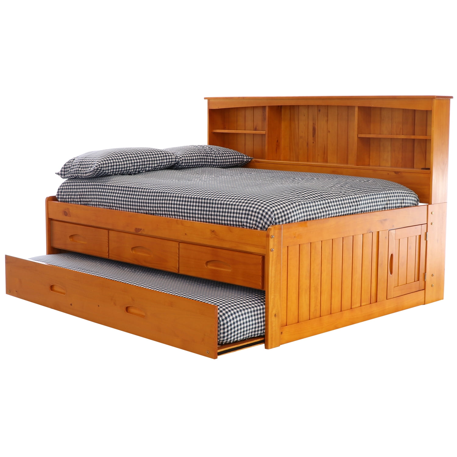 OS Home and Office Furniture Model 2123K3KD, Solid Pine Full Daybed