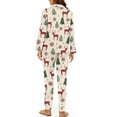 thumbnail image 2 of DISNIMO Deer Tree Print Women's 2 Piece Lounge Sets Soft V Neck Pajama Set with Pocket Long Sleeve Sleepwear with Long Pants Button Down Christmas Loungewear, 2 of 7