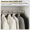 thumbnail image 6 of Lumiinofami 2 Door Wardrobe, Wooden Armoire with Hanging Rod and Drawers for Bedroom, White, 6 of 10