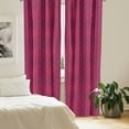 thumbnail image 3 of Ambesonne Magenta Window Curtains, Monochrome Flowers, Each 28" W x 95" L, Magenta and Purple, 3 of 5