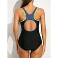 thumbnail image 3 of BeautyIn Women One Piece Athletic Swimsuits Modest Colorblock Swimwear with Swim Bra, 3 of 6