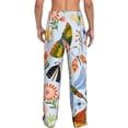 thumbnail image 3 of Daiia Insects and Flowers Men's Sleep Pant with Pockets and Drawstring,Pajama Pants-Medium, 3 of 9
