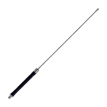 Tiger C28-0-BLACK 67 in. SS Bass Load Whip Antenna