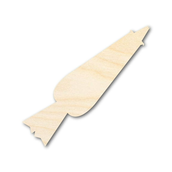 Unfinished Wood Icing Bag Shape 4" / 1/4"