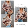 thumbnail image 4 of Drop Shoulder Knitted Tops Button Women Knitted Sweater V Neck Comfortable For Home For Office For Female ANGGREK Ropa, 4 of 6