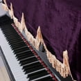 thumbnail image 1 of Piano Half Cover, Stretchable Soft Anti-Dust Cover, Supple For Pianos Keyboard With Fine Frill Edge Flannelette Piano Cover, 1 of 8