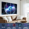 thumbnail image 3 of Classroom 8 Pack Art Acoustic Panels Sound Absorbing View Earth from Space Glowing Atmosphere Cosmic Decorative Soundproof Wall Panels Self Adhesive for Nursery Kids Game Room 48"x32", 3 of 7