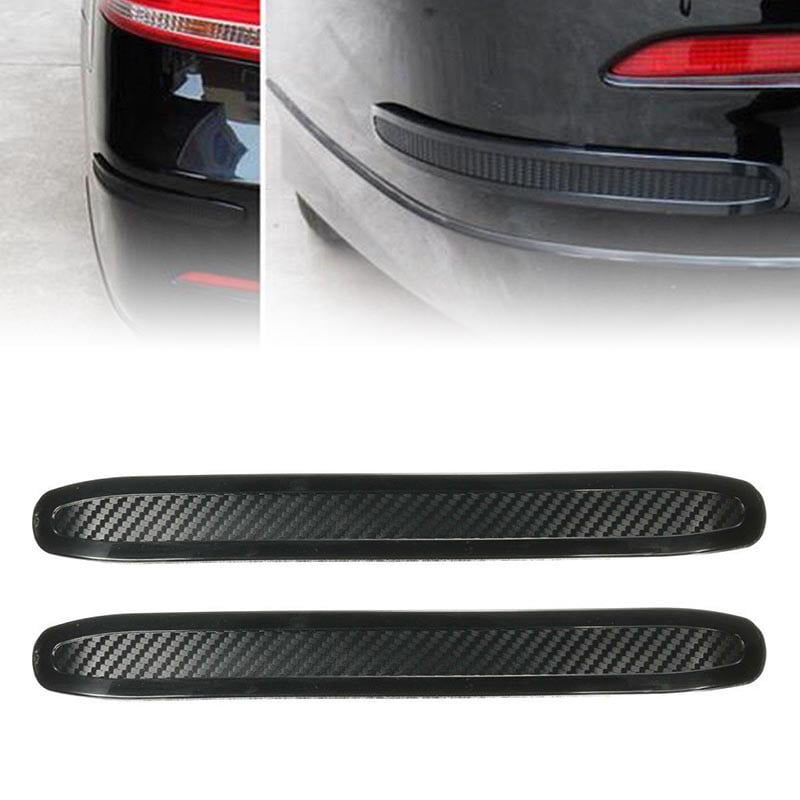 2/4Pcs Rubber Carbon Fiber Car Bumper Protector Strip Corner Guard Front Rear~
