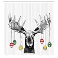 thumbnail image 3 of Ambesonne Christmas Shower Curtain, Sketchy Noel Ornament, 69"Wx70"L, Multicolor, 3 of 5