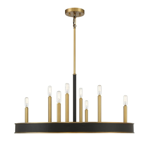 Chaucer 8-Light Chandelier in Warm Brass