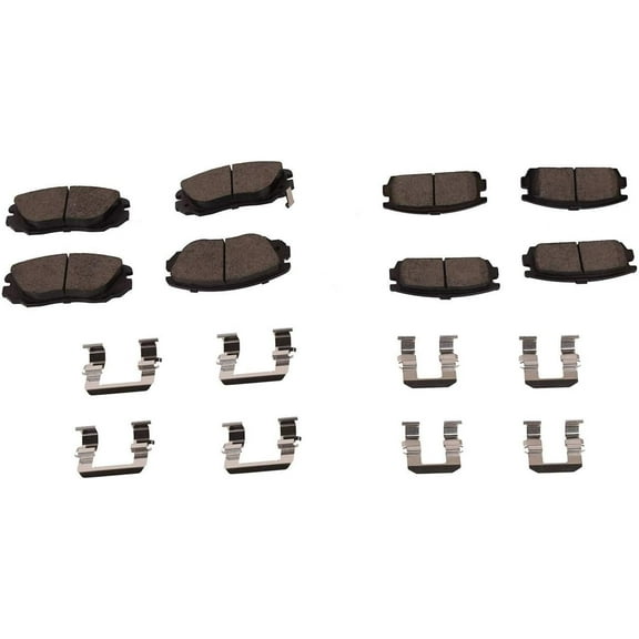LFGUD Front & Rear Ceramic Brake Pads Compatible with 2010-2017 Chevy Equinox 2010-2017 GMC Terrain