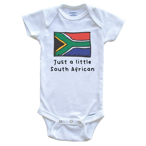 Just A Little South African Funny Cute South Africa Flag Baby Bodysuit