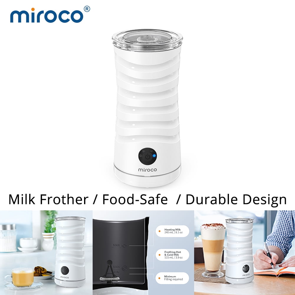 miroco Milk Frother, Electric Steamer Foam Maker 8 Ounce for Coffee