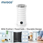 miroco Milk Frother, Electric Steamer Foam Maker 8 Ounce for Coffee, Latte, Cappuccino, White
