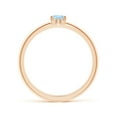 thumbnail image 2 of ANGARA Natural Classic Solitaire Oval Aquamarine Promise Ring in 14K Rose Gold for Women (Size-5x4mm) | March Birthstone, Birthday, Anniversary, Jewelry Gift for Women | Natural Aquamarine Ring, 2 of 9