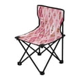 thumbnail image 2 of 600D Oxford Camping Chair Portable Foldable Chair Supports 220 lbs for Picnic, Fishing, Backpacking Pink and White Christmas Motifs, 2 of 8