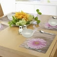 thumbnail image 4 of Ambesonne Floral Place Mats Set of 4, Pink Gerber on Wooden, Standard Size, Pink Brown, 4 of 6