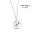 thumbnail image 3 of Hollow Heart for Cross Pendant Necklace Gothic Kawaii Jewelry Vintage Choker Silver Tone Rope Chain For Women Holiday Gi, 3 of 7
