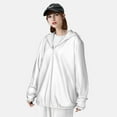 thumbnail image 3 of Fotbe White Chaqueta con Protección Solar UPF 50+ para Hombre y Mujer, Camisa con Capucha y Bolsillos-Medium, 3 of 7
