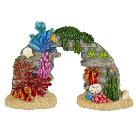 Sea Life Miniatures - Miniature Fairy Garden Coral Reef with Sea Life, Size: 7