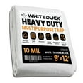 thumbnail image 3 of (2 pack) WHITEDUCK Super Heavy Duty Poly Tarp 10 Mil - White Color - 9'x12' - Thick Waterproof, UV Resistant, Rip and Tear Proof Tarpaulin with Grommets and Reinforced Edges, 3 of 10
