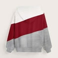 thumbnail image 6 of AJTQTH Kids Girls Color Block Hoodie Tops Lightweight Casual Fall Long Sleeve Hooded Pullover Sweatshirts Fashion Fleece Lined Warm Outfit Clothes with Pockets Red 13-14 Years, 6 of 6