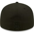 thumbnail image 4 of Men's New Era Black Minnesota Vikings Black on Black Low Profile 59FIFTY II Fitted Hat, 4 of 6