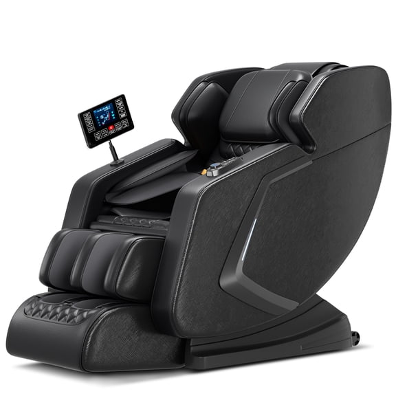 Massage Chair Full Body- Zero GravityMassage Recliner with Air Pressure, 10 Fixed Massage Rollers, Heating, Foot Roller, Bluetooth Speaker for Office, for mom/dad