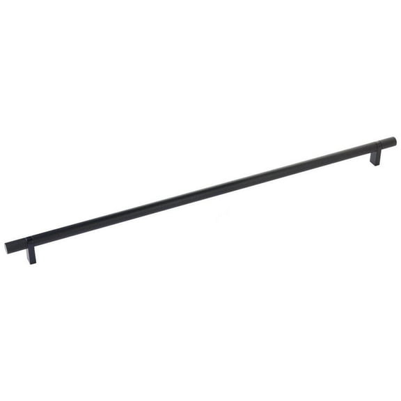 Emtek 84162.RCBUS19.KNUS19 Knurled 18" Center To Center Bar Cabinet Pull - Flat Black /