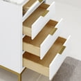 thumbnail image 6 of Water Creation Bristol 24" Wood Single Bathroom Vanity in Pure White/Gold, 6 of 6