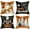 Orange Ghost, variant on Happy Halloween Decorative Throw Pillow Covers 18 x 18 Set of 4, Trick or Treat Pumpkin Truck Porch Patio Outdoor Pillowcase, Jack O Lantern Bat Spider Fall Holiday Cushion Case Home Decor