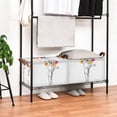 thumbnail image 3 of Yayeee Foldable Storage Basket for Shelves with Handles Waterproof Cloth Bins, Colorful Flower, 3 of 7