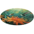 thumbnail image 4 of Flower Hummingbird Round Rugs -Washable Non-Slip Small Round Area Rug Throw Soft Circle Rugs for Bedroom, Modern Print Indoor Carpet for Entryway Sofa Living Room, 4 of 6