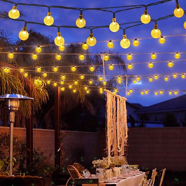 Novashion 16ft/21ft/31ft/39ft Solar Globe String Light Garden