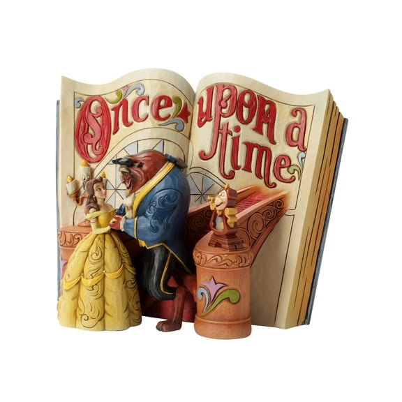 Disney Traditions by Jim Shore “Beauty and the Beast” Storybook Stone Resin Figurine, 6”
