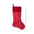 thumbnail image 4 of Vickerman 21" Rouge Quilt Stitch Jewel Stocking - QTX190421, 4 of 4