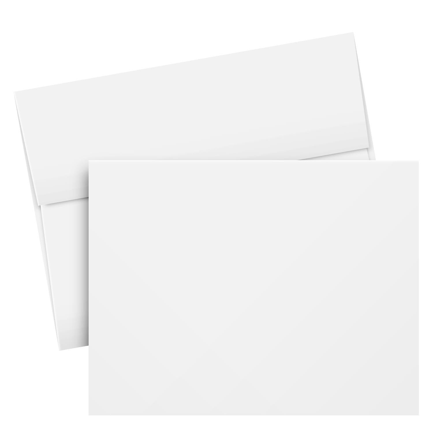 A7 White Flat Note Cards and Envelopes Thick Heavyweight Cards for