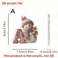 thumbnail image 3 of Moocorvic 26 Initial Letters Christmas Tree Decoration Pink Snowman Hanging Xmas Ornaments(A), 3 of 5