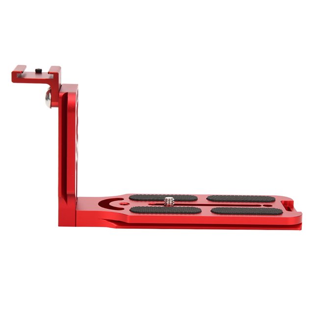 214 Soporte para cámara en L Placa de liberación rápida, aleación de Aluminio Soporte para cámara con Placa en L, para cámara SLR con Cabezal Hydraulic(Rojo) Amonsee NO