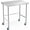 With casters, variant on Yesurprise Stainless Steel Table with Wheels, Kitchen Restaurant Stainless Steel Prep Work Metal Table with Open Base